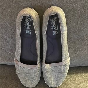 Keds Light Gray Women's Slip-On Ballet Flats